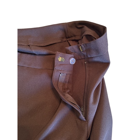 T. Milano 2 pc Pantsuit Dk Purple with Animal Print Lining Size 12 Work Church - Picture 10 of 11